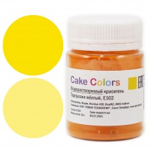 Краситель водорастворимый Тартразин желтый Cake Colors, 10г